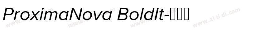 ProximaNova BoldIt字体转换